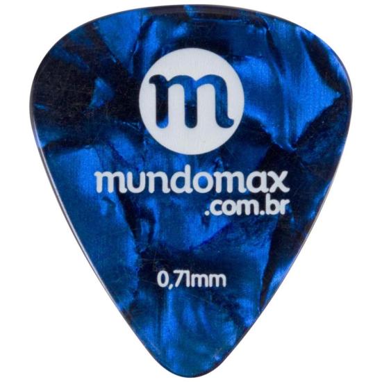 Palheta MUNDOMAX Madrepérola Média Azul (embalagem c/ 6uni.) por 12,99 à vista no boleto/pix ou parcele em até 1x sem juros. Compre na loja Mundomax!