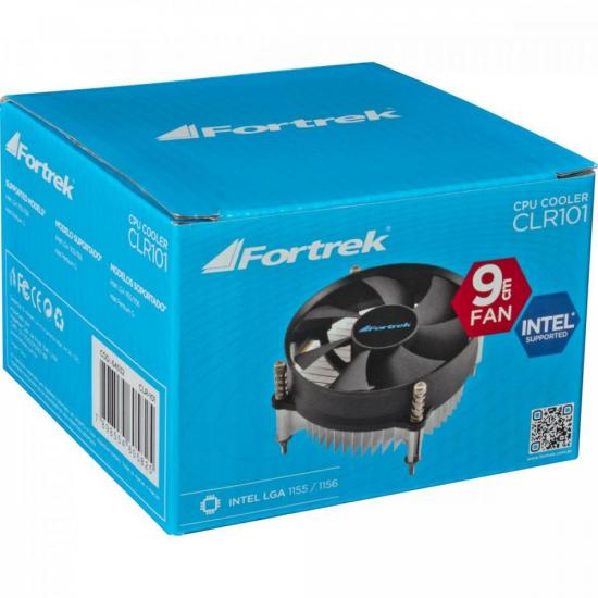 Cooler Para CPU 95x95x51mm CLR-101 FORTREK por 21,90 à vista no boleto/pix ou parcele em até 1x sem juros. Compre na loja Mundomax!