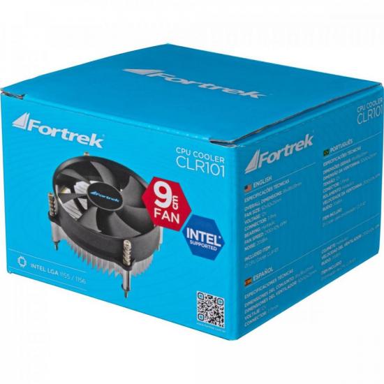 Cooler Para CPU 95x95x51mm CLR-101 FORTREK por 21,90 à vista no boleto/pix ou parcele em até 1x sem juros. Compre na loja Mundomax!