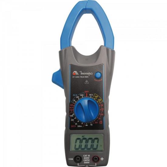 Alicate Amperímetro Digital ET3201 Azul/Cinza MINIPA por 275,90 à vista no boleto/pix ou parcele em até 10x sem juros. Compre na loja Mundomax!