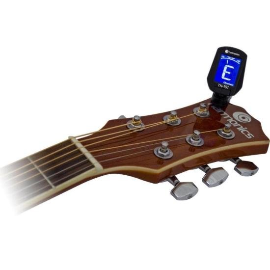 Afinador Clip Cromático Harmonics TH-101 por 34,00 à vista no boleto/pix ou parcele em até 1x sem juros. Compre na loja Mundomax!