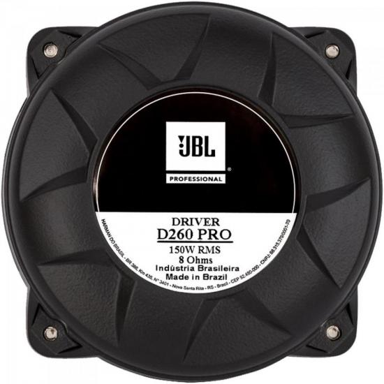 Driver Fenolico 150W RMS D260 PRO Preto JBL por 0,00 à vista no boleto/pix ou parcele em até 1x sem juros. Compre na loja Mundomax!