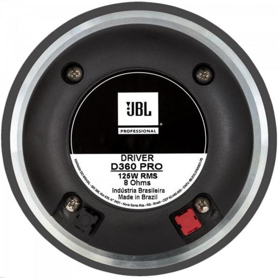 Driver Fenolico 125W RMS D360 PRO Preto JBL por 0,00 à vista no boleto/pix ou parcele em até 1x sem juros. Compre na loja Mundomax!
