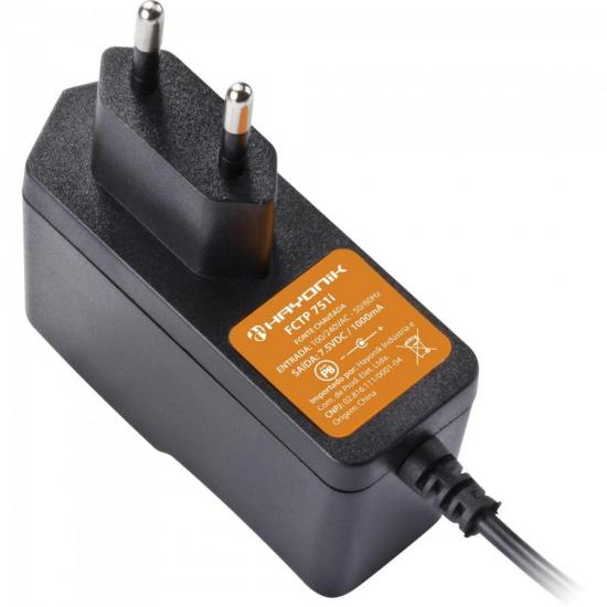 Fonte Chaveada HAYONIK FCTP751I 7,5V / 1A 7,5W P8 Centro Positivo Bivolt por 16,99 à vista no boleto/pix ou parcele em até 1x sem juros. Compre na loja Mundomax!