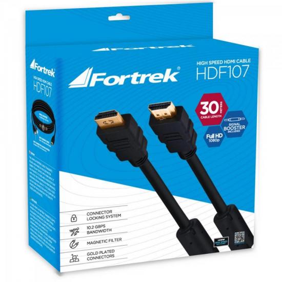 Cabo HDMI 1.4 30m 1080P 30HZ Preto HDF-107 FORTREK por 230,90 à vista no boleto/pix ou parcele em até 9x sem juros. Compre na loja Mundomax!