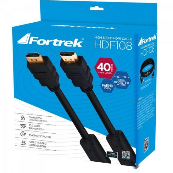 Cabo HDMI 1.4 40m 1080P 30HZ Preto HDF-108 FORTREK por 361,90 à vista no boleto/pix ou parcele em até 10x sem juros. Compre na loja Mundomax!