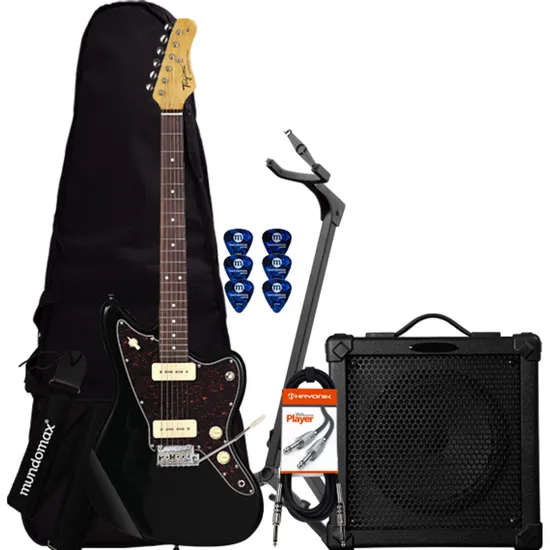 Kit Guitarra TAGIMA Woodstock TW61 Preto + Cubo + Acessórios (64769)
