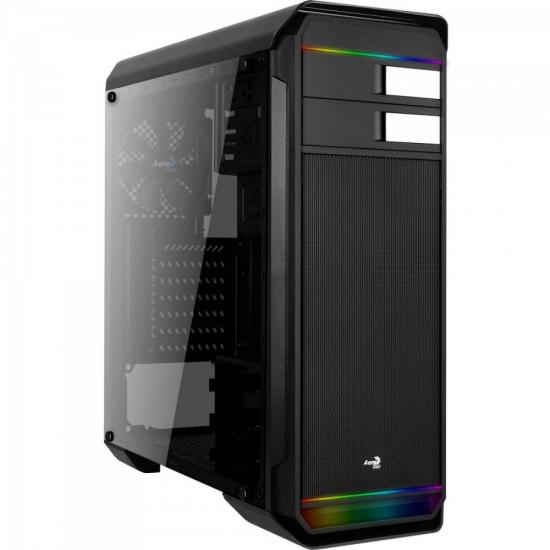 Gabinete Mid Tower RGB c/ LED Aero-500G Preto AEROCOOL por 335,90 à vista no boleto/pix ou parcele em até 10x sem juros. Compre na loja Mundomax!
