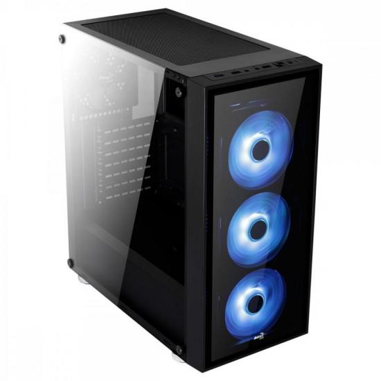 Gabinete Mid Tower ATX QUARTZ RGB Preto AEROCOOL por 742,90 à vista no boleto/pix ou parcele em até 10x sem juros. Compre na loja Mundomax!