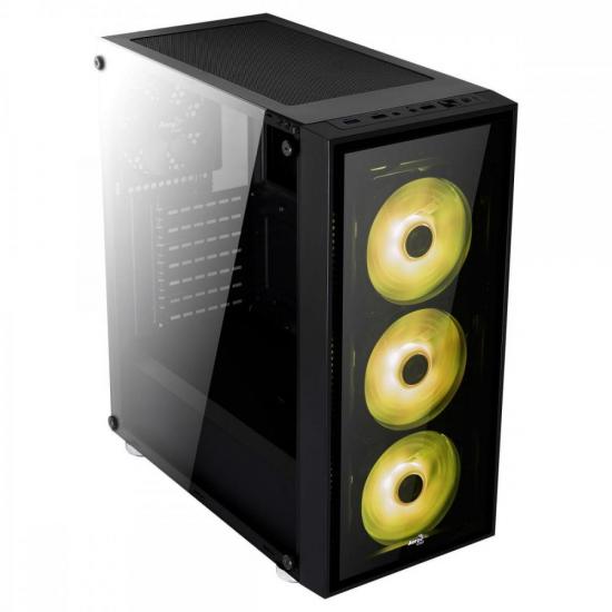 Gabinete Mid Tower ATX QUARTZ RGB Preto AEROCOOL por 742,90 à vista no boleto/pix ou parcele em até 10x sem juros. Compre na loja Mundomax!