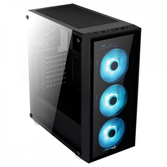 Gabinete Mid Tower ATX QUARTZ RGB Preto AEROCOOL por 742,90 à vista no boleto/pix ou parcele em até 10x sem juros. Compre na loja Mundomax!