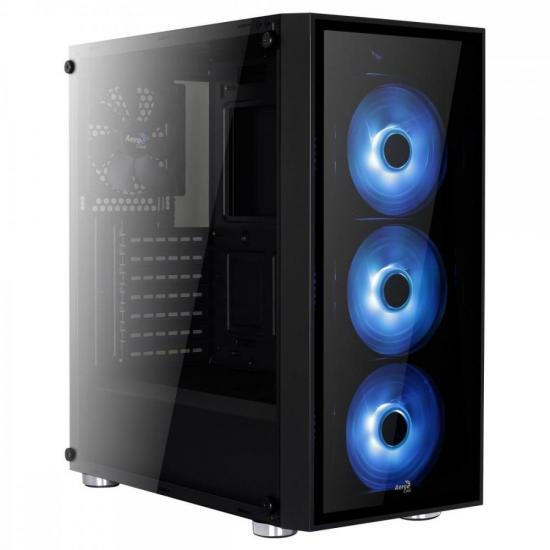 Gabinete Mid Tower ATX QUARTZ RGB Preto AEROCOOL por 742,90 à vista no boleto/pix ou parcele em até 10x sem juros. Compre na loja Mundomax!