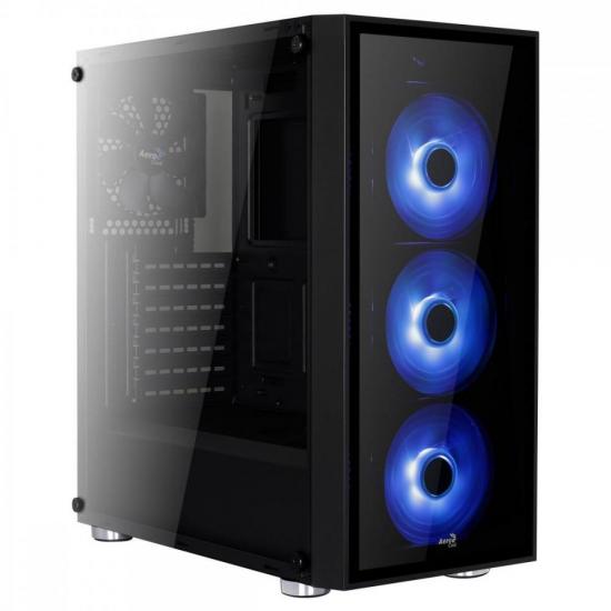 Gabinete Mid Tower ATX QUARTZ RGB Preto AEROCOOL por 742,90 à vista no boleto/pix ou parcele em até 10x sem juros. Compre na loja Mundomax!