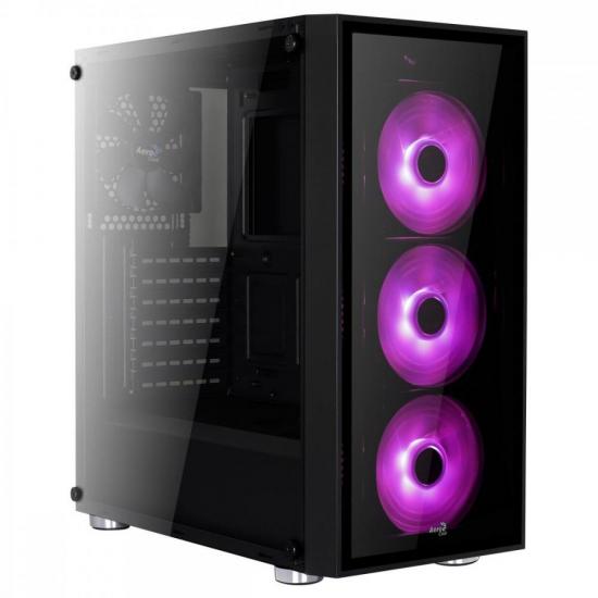 Gabinete Mid Tower ATX QUARTZ RGB Preto AEROCOOL por 742,90 à vista no boleto/pix ou parcele em até 10x sem juros. Compre na loja Mundomax!