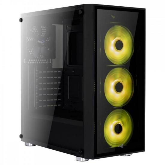 Gabinete Mid Tower ATX QUARTZ RGB Preto AEROCOOL por 742,90 à vista no boleto/pix ou parcele em até 10x sem juros. Compre na loja Mundomax!