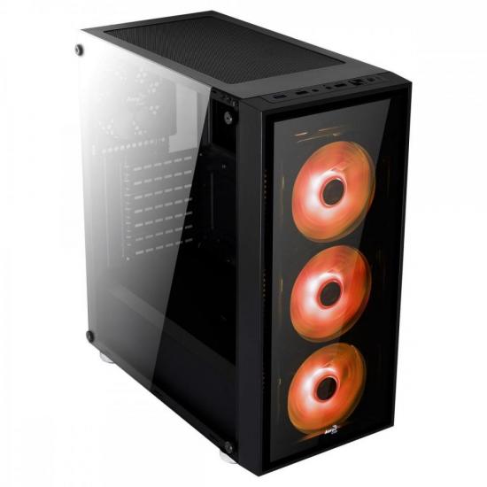 Gabinete Mid Tower ATX QUARTZ RGB Preto AEROCOOL por 742,90 à vista no boleto/pix ou parcele em até 10x sem juros. Compre na loja Mundomax!