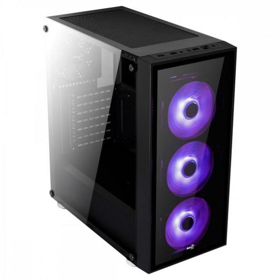 Gabinete Mid Tower ATX QUARTZ RGB Preto AEROCOOL por 742,90 à vista no boleto/pix ou parcele em até 10x sem juros. Compre na loja Mundomax!