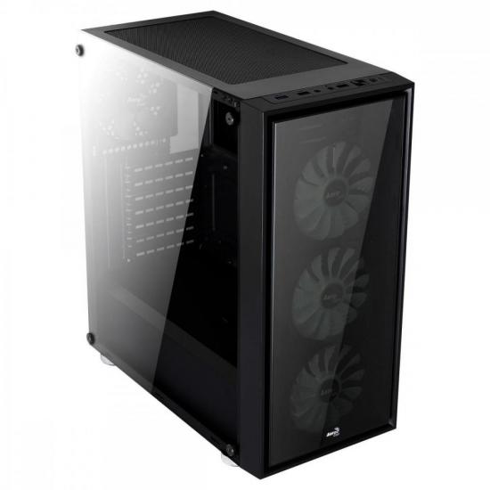 Gabinete Mid Tower ATX QUARTZ RGB Preto AEROCOOL por 742,90 à vista no boleto/pix ou parcele em até 10x sem juros. Compre na loja Mundomax!