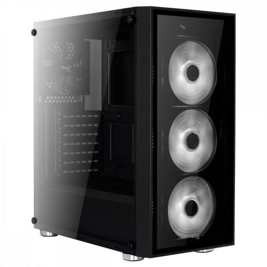 Gabinete Mid Tower ATX QUARTZ RGB Preto AEROCOOL por 742,90 à vista no boleto/pix ou parcele em até 10x sem juros. Compre na loja Mundomax!