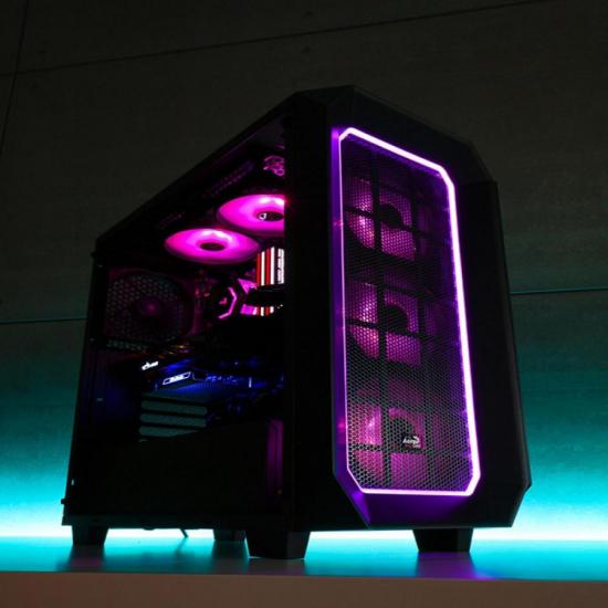 Gabinete Mid Tower c/ LED RGB P7-C0 Preto AEROCOOL por 539,90 à vista no boleto/pix ou parcele em até 10x sem juros. Compre na loja Mundomax!