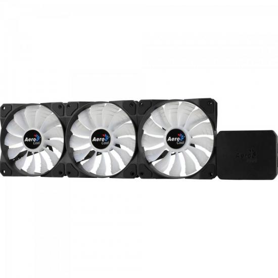 Cooler FAN Triplo RGB c/ Controlador P7-F12 PRO Preto AEROCOOL por 259,90 à vista no boleto/pix ou parcele em até 10x sem juros. Compre na loja Mundomax!