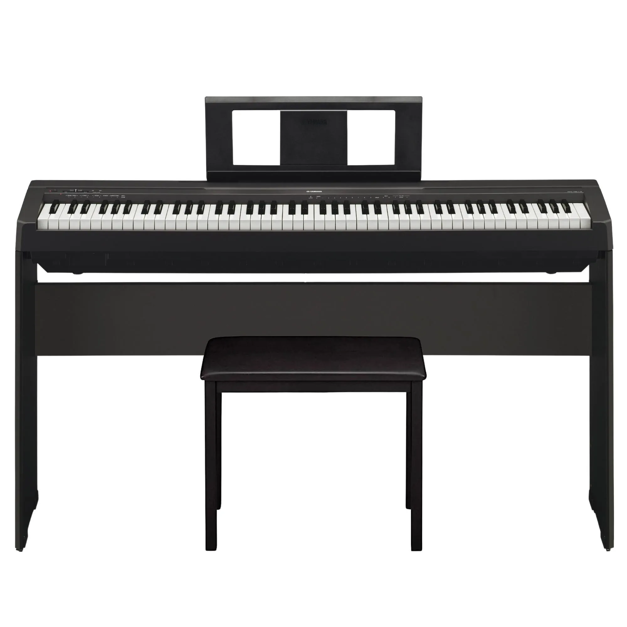 Kit Piano Digital YAMAHA P-45 Preto + Estante + Acessórios por 4.277,00 à vista no boleto/pix ou parcele em até 12x sem juros. Compre na loja Mundomax!