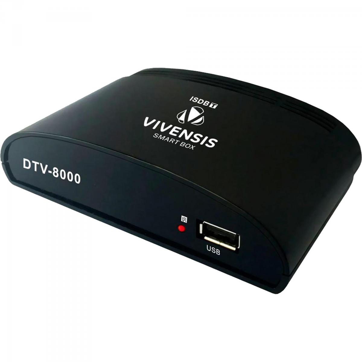 Conversor de TV Digital DTV 8000 Preto VIVENSIS - Mundomax