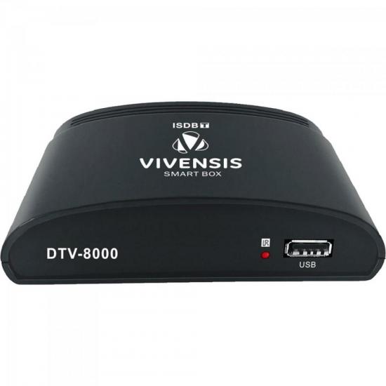 Conversor de TV Digital DTV 8000 Preto VIVENSIS por 0,00 à vista no boleto/pix ou parcele em até 1x sem juros. Compre na loja Mundomax!