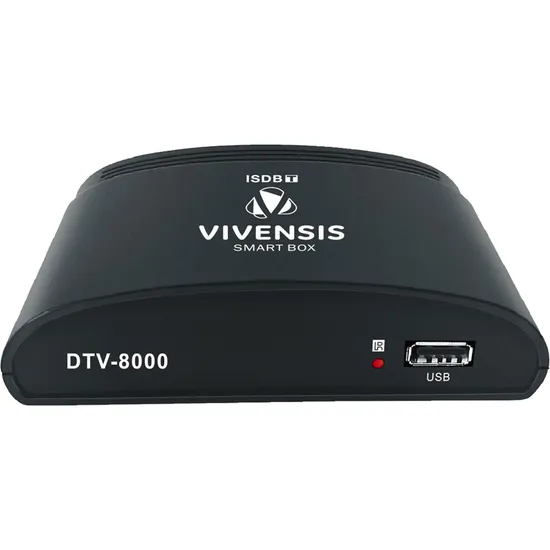 Conversor de TV Digital DTV 8000 Preto VIVENSIS (64882)