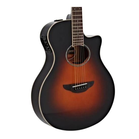 Violão Yamaha APX600 Eletroacústico Aço Old Violin Sunburst por 2.449,00 à vista no boleto/pix ou parcele em até 12x sem juros. Compre na loja Mundomax!