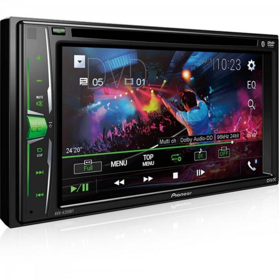 DVD Player Automotivo 6,2\" AVHA208BT Preto PIONEER por 0,00 à vista no boleto/pix ou parcele em até 1x sem juros. Compre na loja Mundomax!