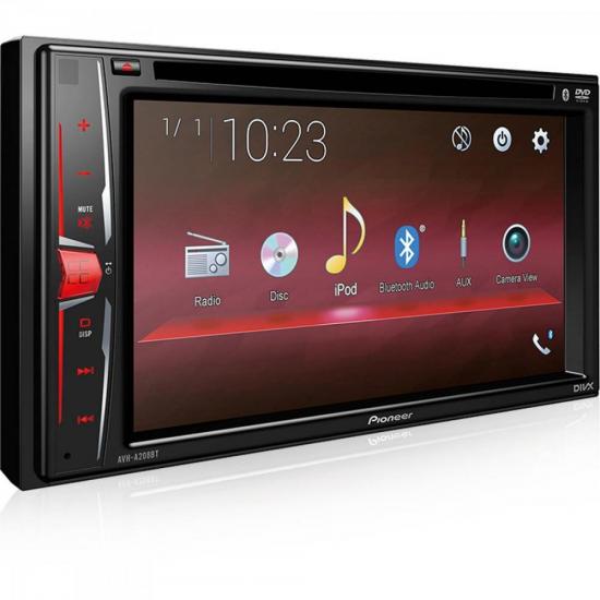 DVD Player Automotivo 6,2\" AVHA208BT Preto PIONEER por 0,00 à vista no boleto/pix ou parcele em até 1x sem juros. Compre na loja Mundomax!