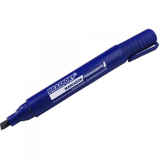 Caneta Marcador Permanente Ponta Grossa Azul Brasfort por 32,99 à vista no boleto/pix ou parcele em até 1x sem juros. Compre na loja Mundomax!