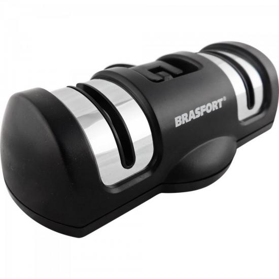 Afiador de Facas 2x1 CHEFF Preto BRASFORT por 75,00 à vista no boleto/pix ou parcele em até 3x sem juros. Compre na loja Mundomax!