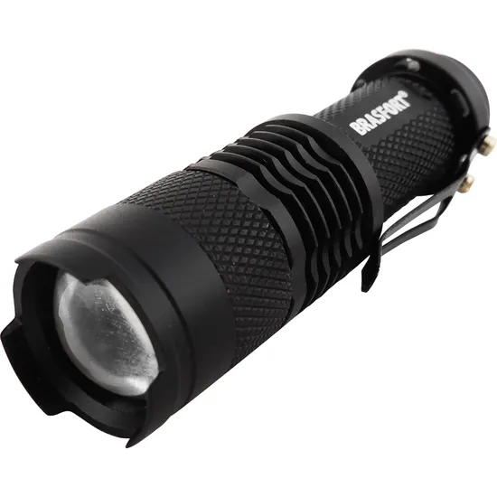 Lanterna LED C/Zoom Mini Preto BRASFORT (64926)
