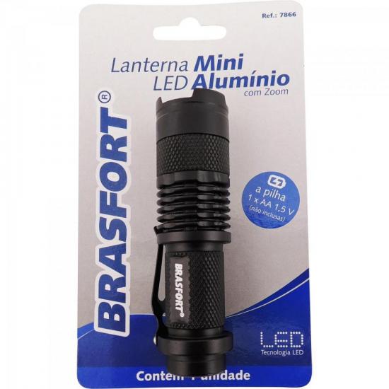Lanterna LED C/Zoom Mini Preto BRASFORT por 41,99 à vista no boleto/pix ou parcele em até 1x sem juros. Compre na loja Mundomax!