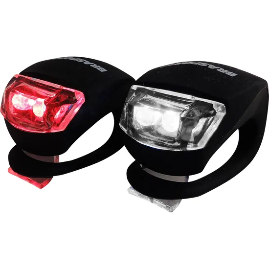 KIT Lanterna LED p/ Bike Preto BRASFORT (64928)