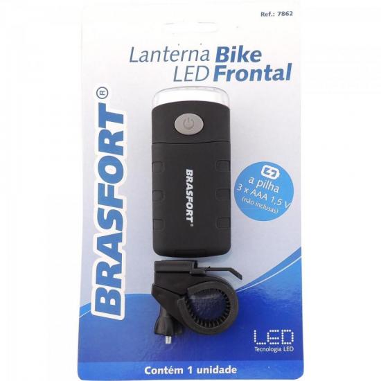 Lanterna Frontal LED Para Bike Preto Brasfort por 35,00 à vista no boleto/pix ou parcele em até 1x sem juros. Compre na loja Mundomax!