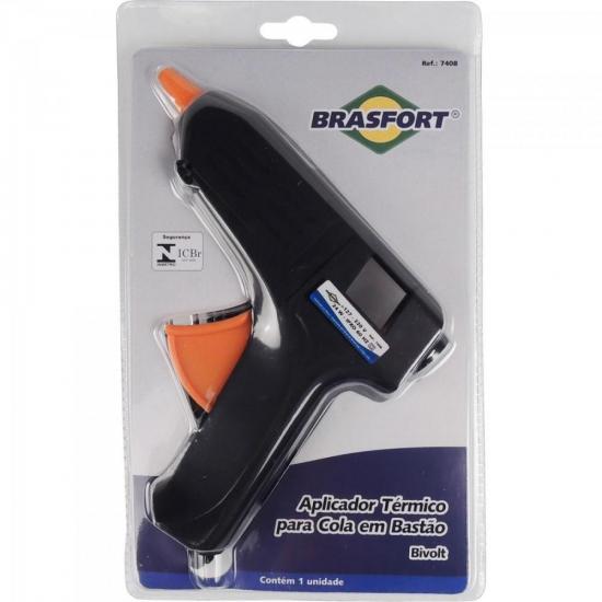 Pistola de Cola 24W Bivolt Preto Brasfort por 26,00 à vista no boleto/pix ou parcele em até 1x sem juros. Compre na loja Mundomax!
