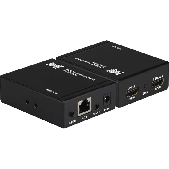 Extensor e Divisor HDMI 60m c/ Sensor IR Preto BEDINSAT (64954)