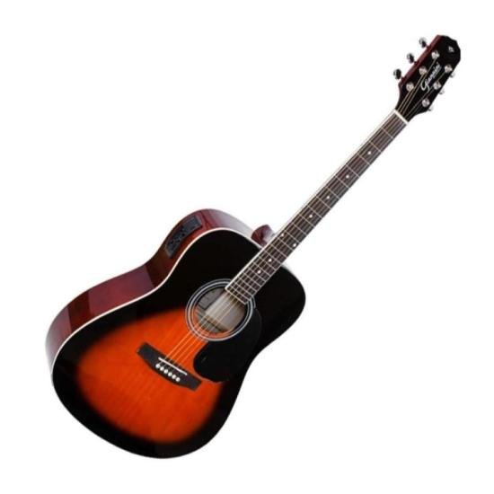 Violão Giannini GD1 EQ Eletroacústico Dreadnought 3 Tone Sunburst por 799,00 à vista no boleto/pix ou parcele em até 10x sem juros. Compre na loja Mundomax!