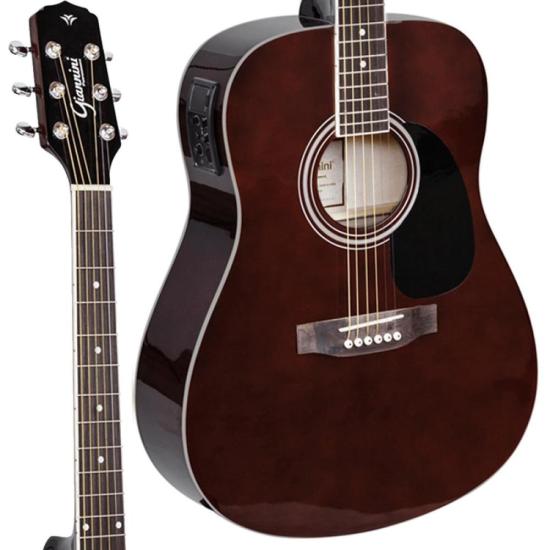 Violão Giannini GD1 EQ Eletroacústico Dreadnought Translucent Dark Wine por 729,00 à vista no boleto/pix ou parcele em até 10x sem juros. Compre na loja Mundomax!