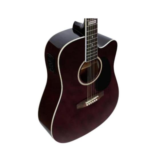 Violão Giannini GD1 EQ Eletroacústico Dreadnought Translucent Dark Wine por 799,00 à vista no boleto/pix ou parcele em até 10x sem juros. Compre na loja Mundomax!