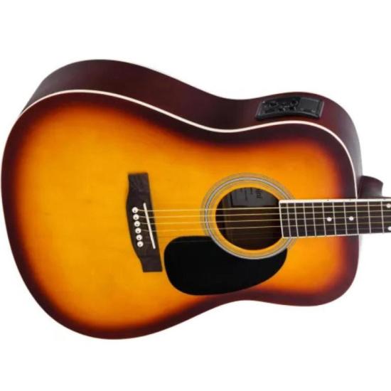 Violão Giannini GD1 EQ Eletroacústico Dreadnought Tobacco Sunburst por 729,00 à vista no boleto/pix ou parcele em até 10x sem juros. Compre na loja Mundomax!