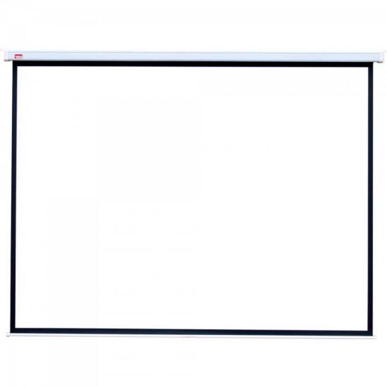 Tela de Projeção tipo Mapa 1,80 X 1,80Mt TTM180SC Branca TES por 0,00 à vista no boleto/pix ou parcele em até 1x sem juros. Compre na loja Mundomax!