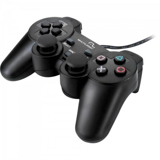 Controle 3 em 1 c/ Fio PS2/PS3/Pc JS071 Preto MULTILASER por 0,00 à vista no boleto/pix ou parcele em até 1x sem juros. Compre na loja Mundomax!
