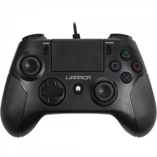 Controle WARRIOR Gamer p/ PS3/ PS4/ PC JS083 Preto MULTILASER por 0,00 à vista no boleto/pix ou parcele em até 1x sem juros. Compre na loja Mundomax!