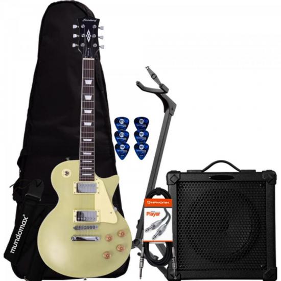 Kit Guitarra STRINBERG Les Paul LPS-230 Gold + Cubo + Acessórios (65012)