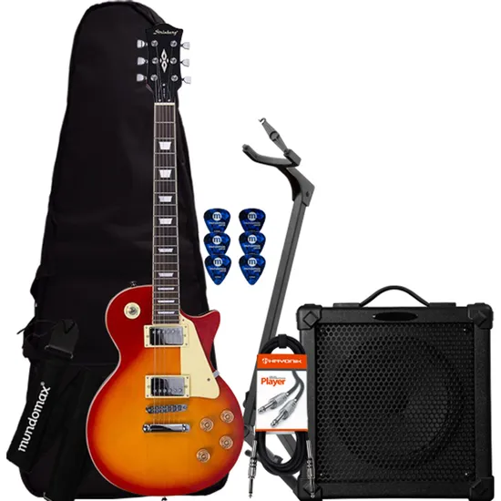 Kit Guitarra STRINBERG Les Paul LPS-230 Cherry Sunburst + Acessórios (65014)