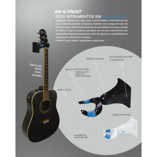 Suporte Para Violão/Guitarra/Baixo AM N-TRUST Parede Preto ASK por 0,00 à vista no boleto/pix ou parcele em até 1x sem juros. Compre na loja Mundomax!